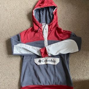 Red and Gray Columbia Hoodie